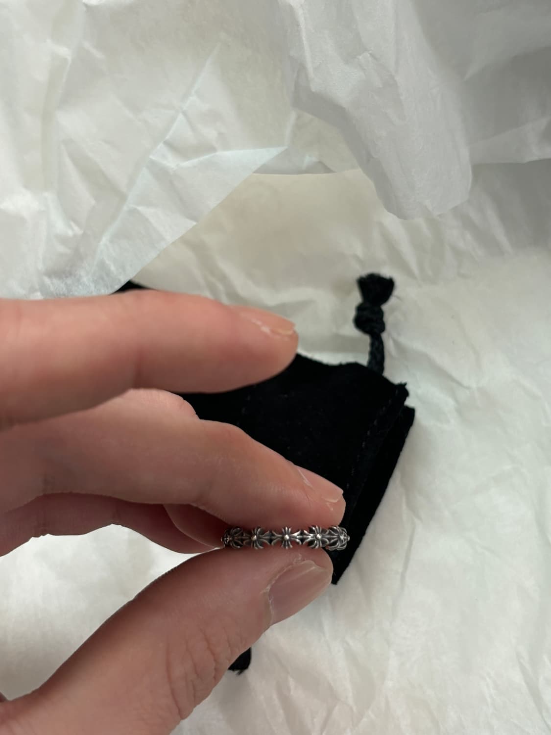 [US6] 크롬하츠 타이니 밴드 링 실버 상품이미지3