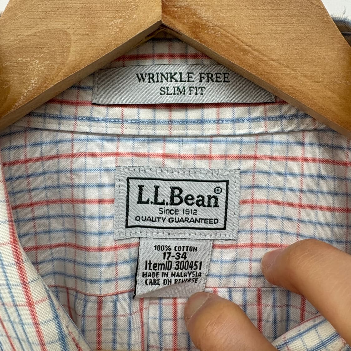 L.L.Bean 체크 긴팔 셔츠 남성 L 상품이미지3
