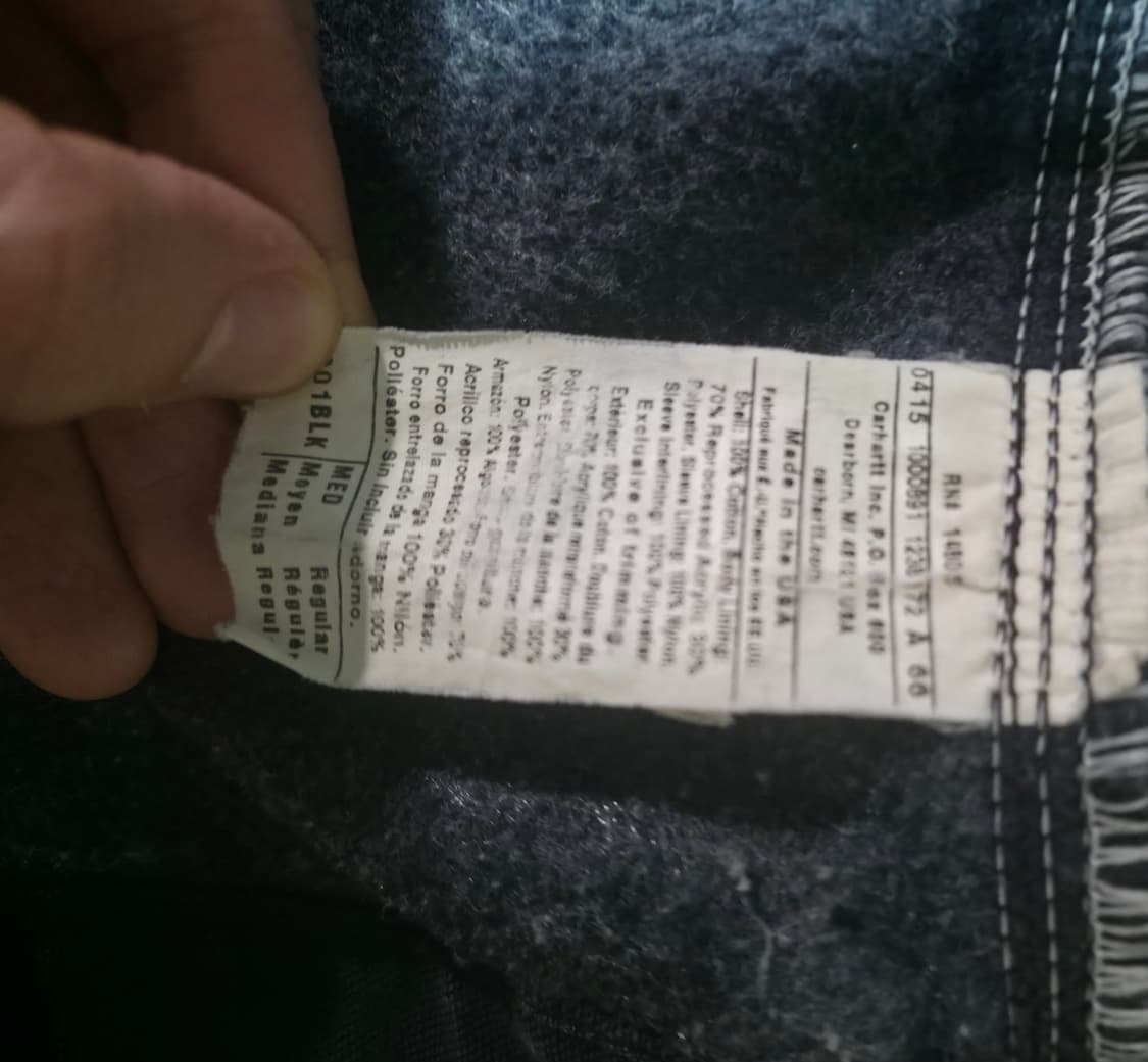 칼하트 디트로이트 blk m사이즈(15년도, made in usa) 상품이미지2