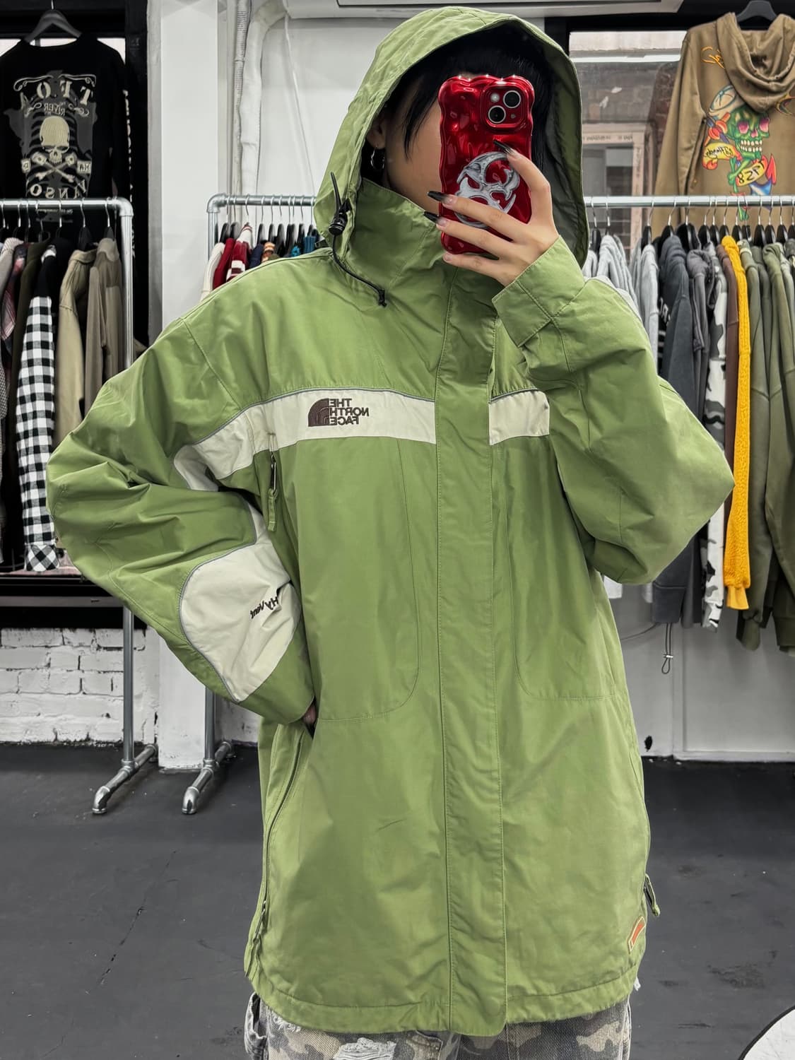 노스페이스 미들로고 하이벤트 바람막이 상품이미지3