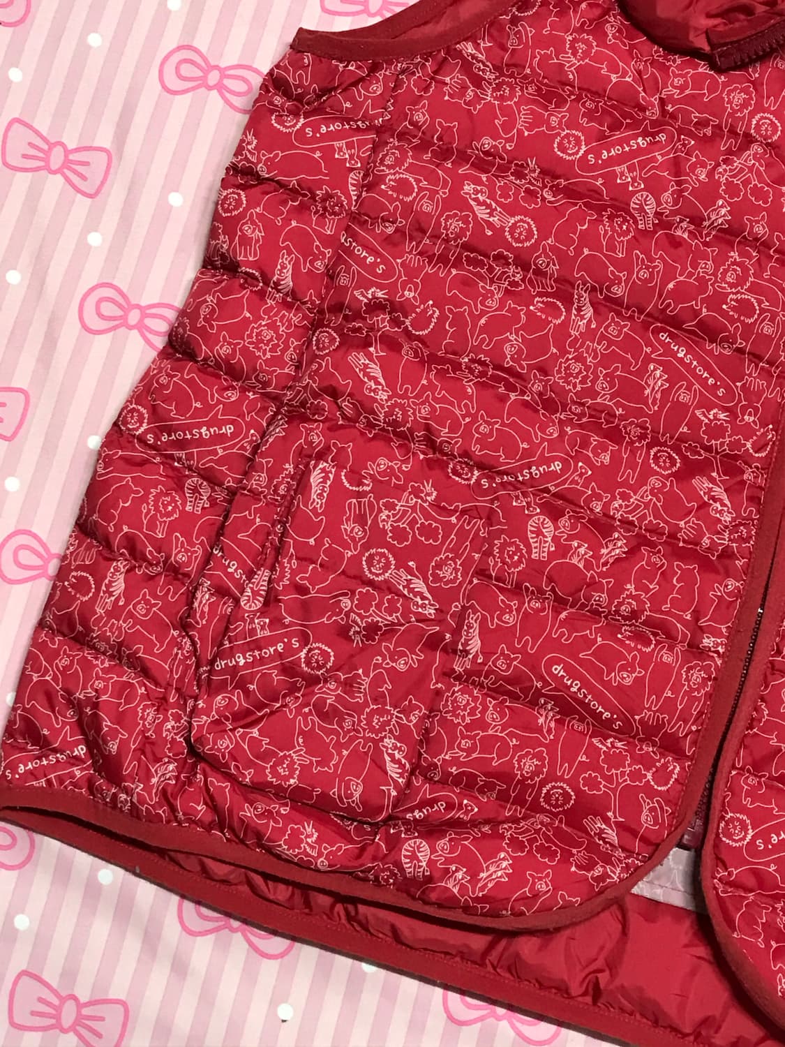 드럭스토어 조끼 패딩 하구미 모리  상품이미지4