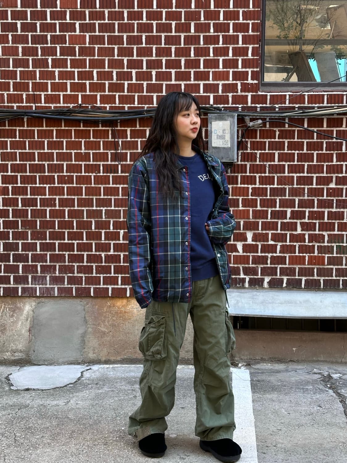 스투시 코치자켓 데우스 맨투맨 카키 카고팬츠 코디 상품이미지3