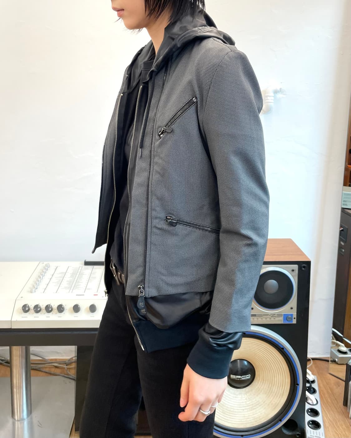 [38] 알렉산더맥퀸 체크 숏 라이더 자켓 상품이미지2