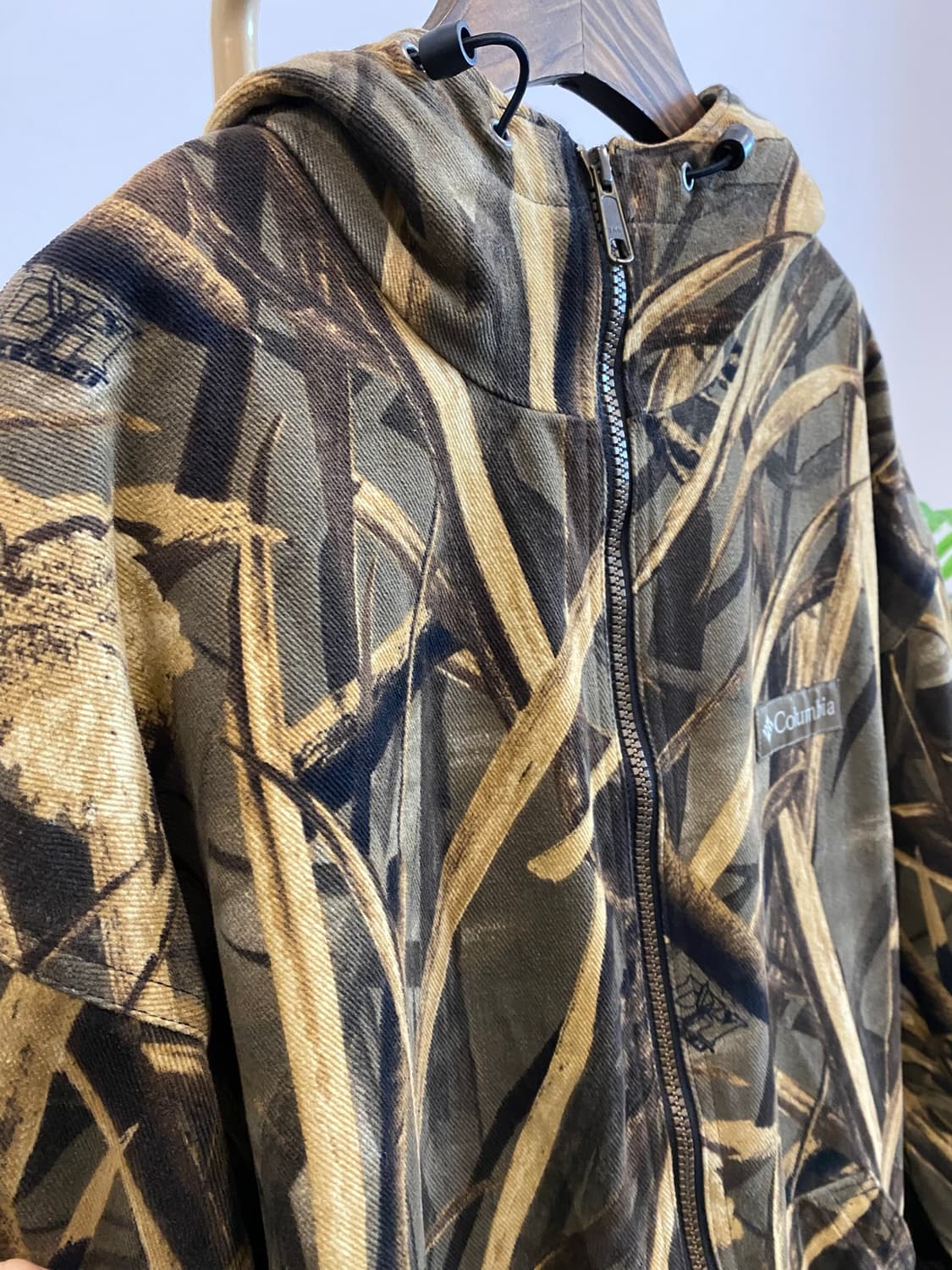 [L]콜롬비아 리얼트리 카모 플리츠 후드 집업 상품이미지2
