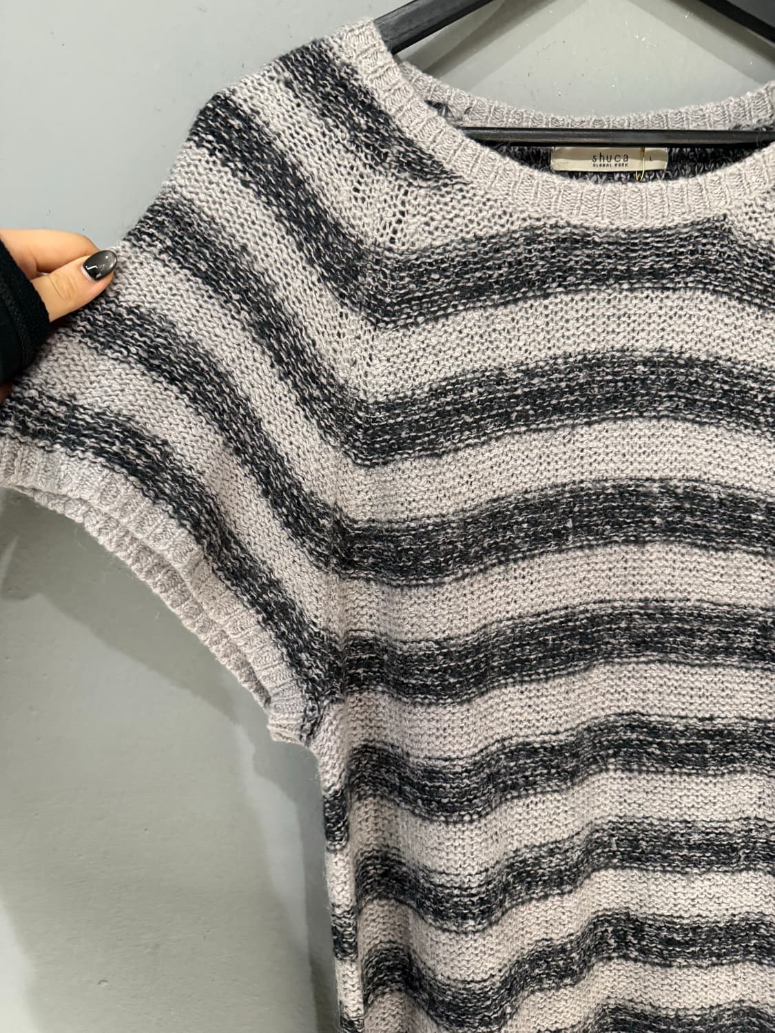 bokashi stripe round-neck knit top 상품이미지7