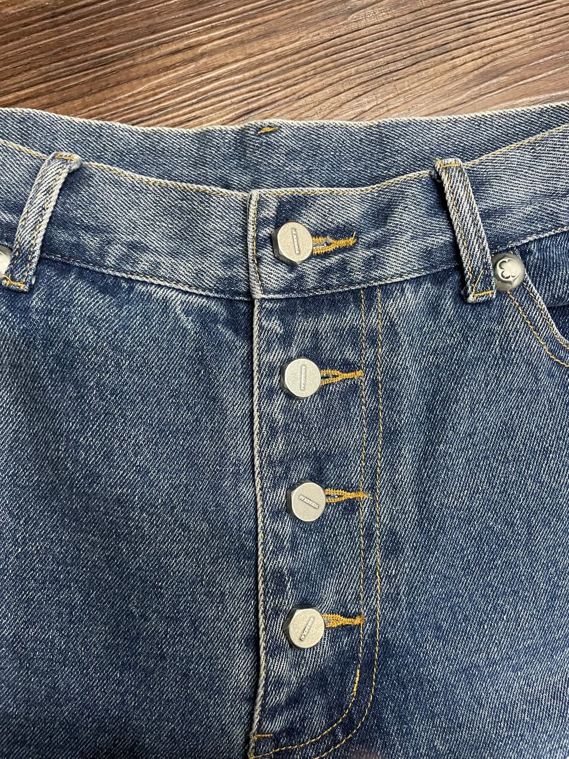 떠그클럽 TC 레더 워싱 데님 팬츠 상품이미지5