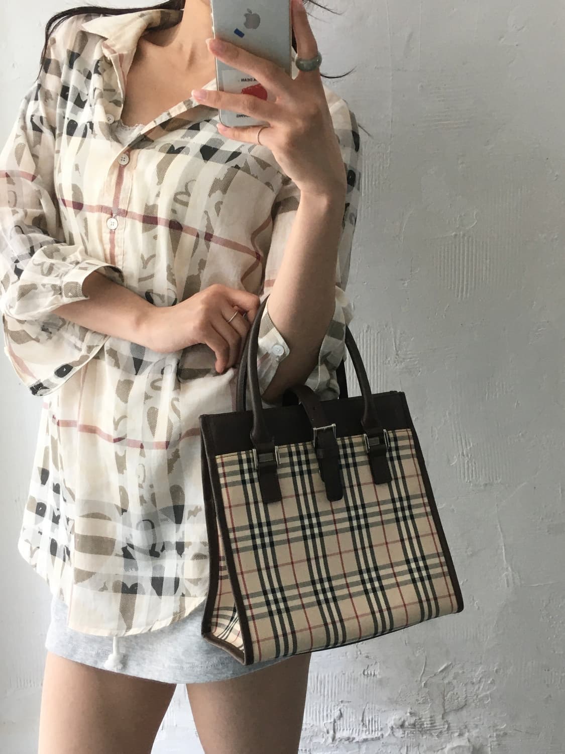Burberry 버버리 노바체크 스퀘어 토트백 상품이미지1