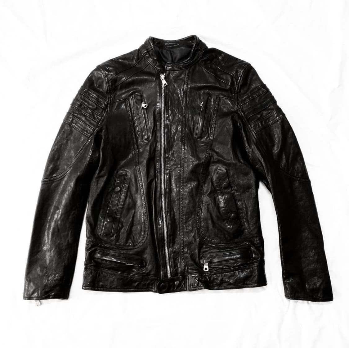 Vintage leather biker jacket 상품이미지2
