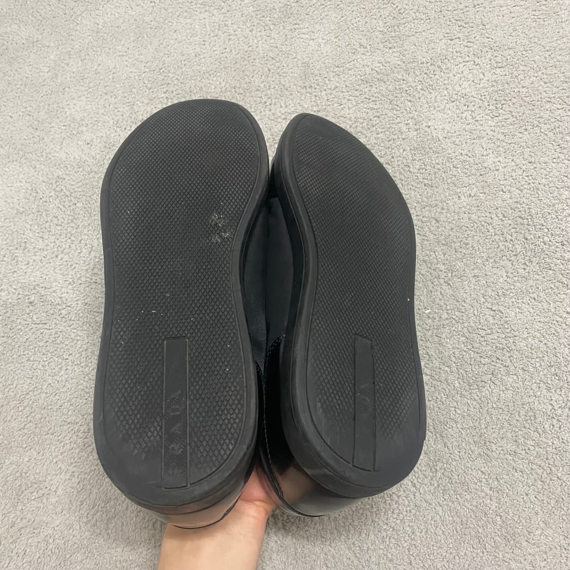 285) 프라다 스포츠 나일론 레더 스니커즈 신발 블랙 상품이미지5