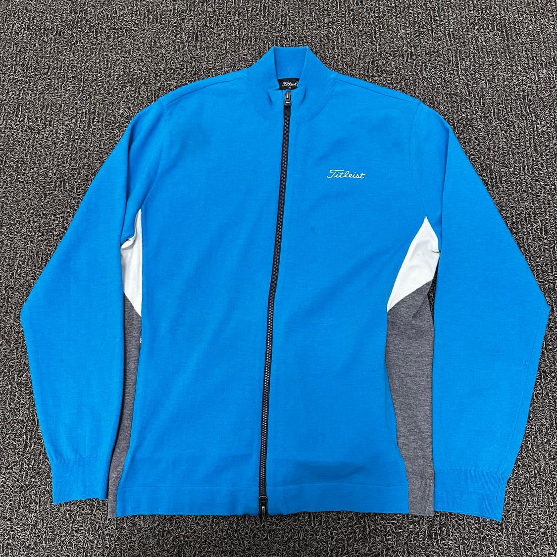 타이틀리스트 남성 골프웨어 니트 집업 블루 XL 상품이미지1