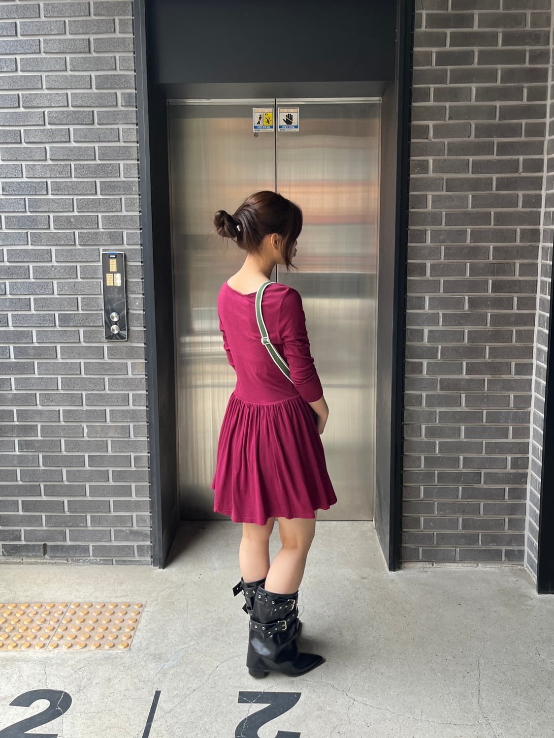 Jouetie 앤젤 코튼 원피스 버건디 상품이미지7