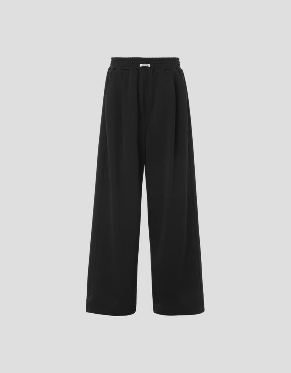 1회착용 블랙 M RECTO 24S/S 트리콧 더블와이드 팬츠   상품이미지4