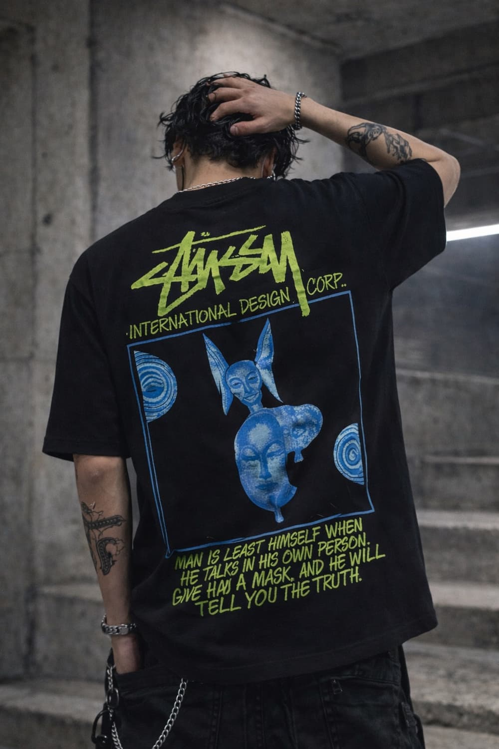👕 Stüssy 스투시 인터내셔널 디자인 그래픽 반팔 티셔츠 상품이미지1
