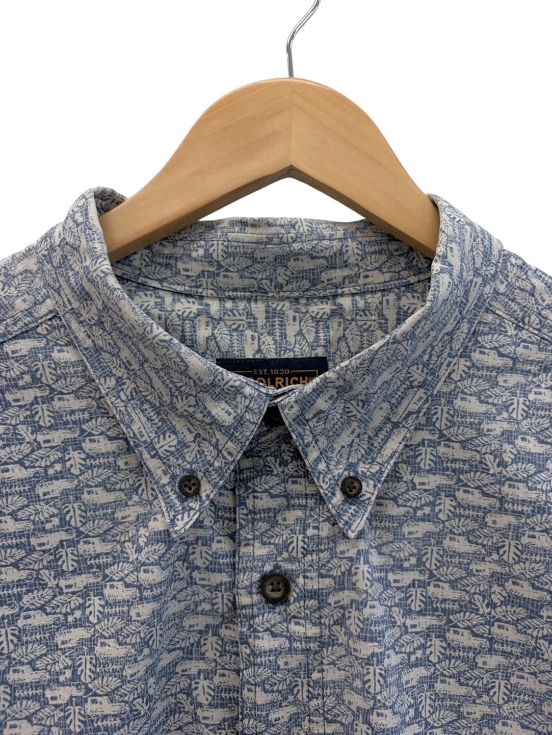 00년대 울리치 빈티지 패턴 반팔셔츠 인디고블루 (2XL) 상품이미지3
