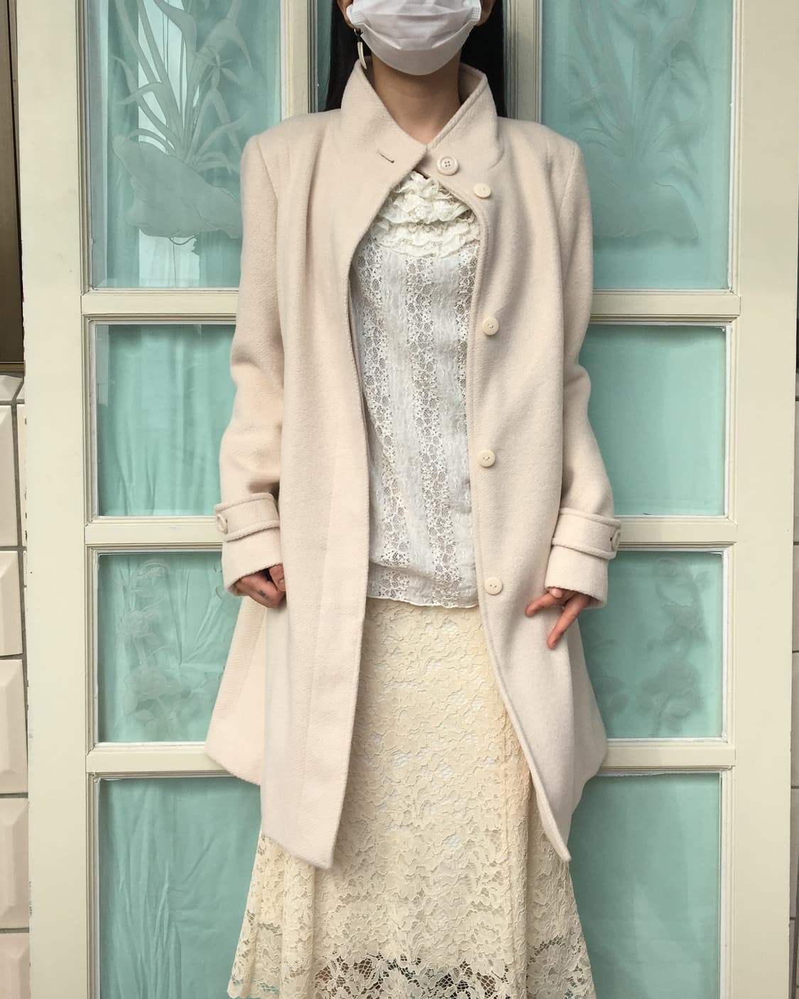 Belted high neck coat 상품이미지7