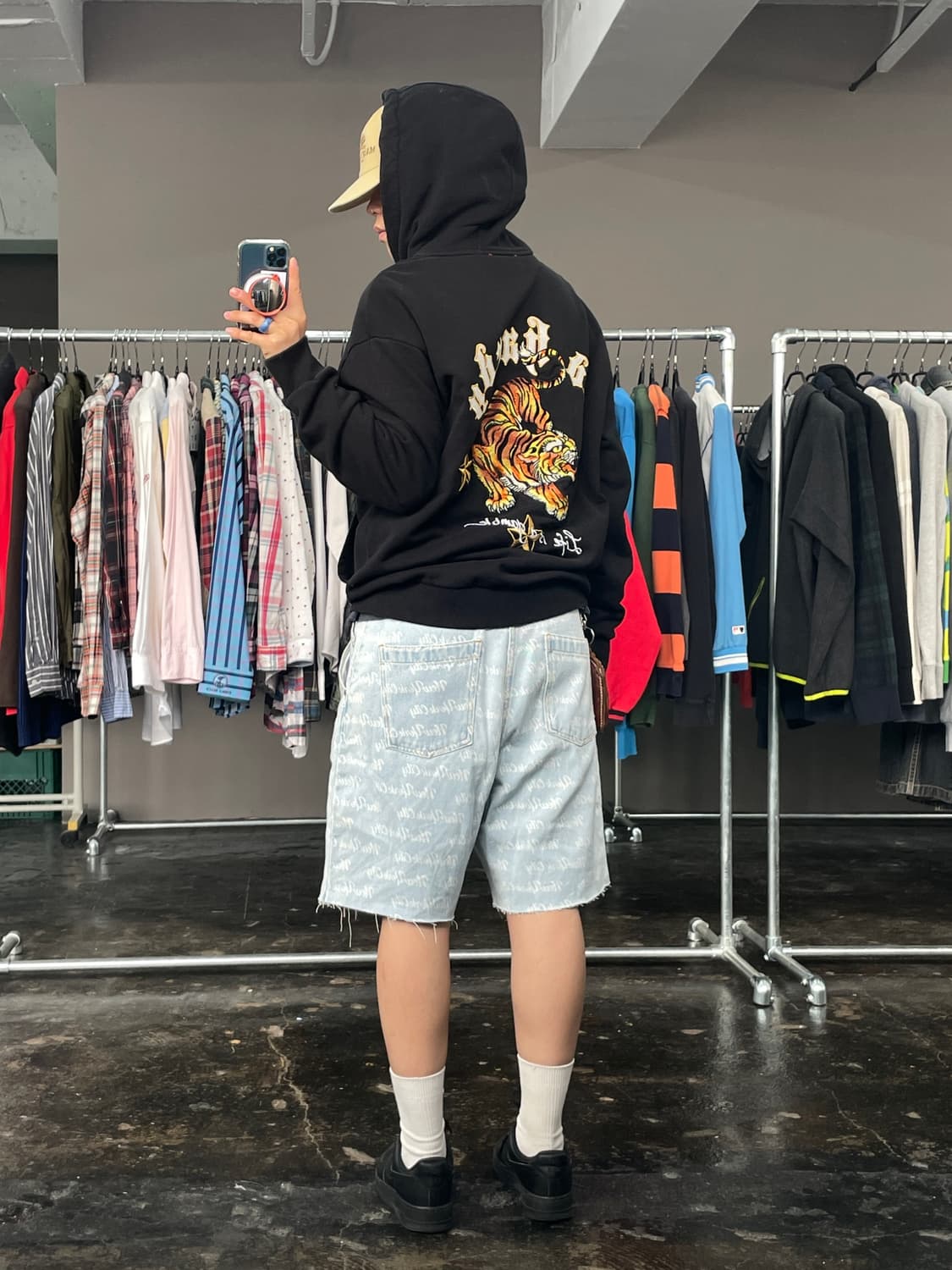 Ed Hardy 타이거 로고 후드 집업 자켓 상품이미지5