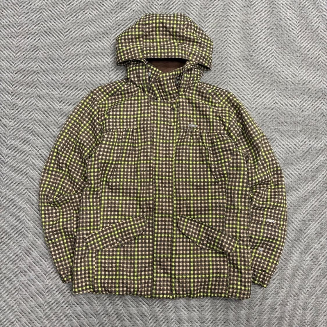 휠라 체크 후드 바람막이 v1799 상품이미지1