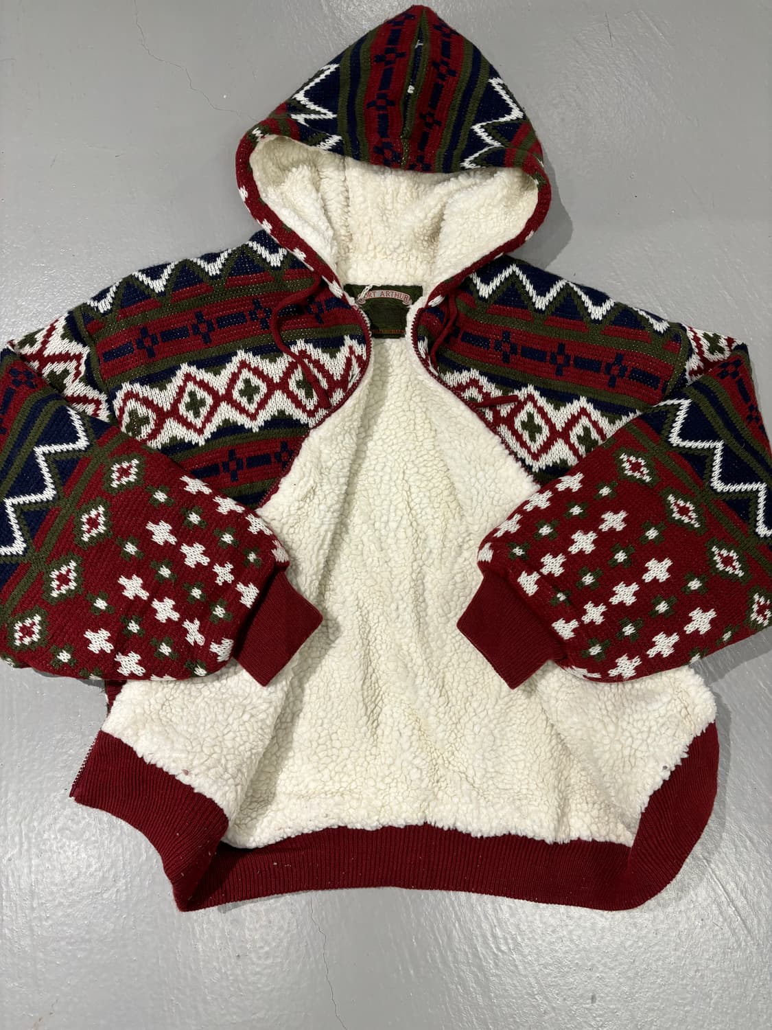 빈티지 니트 후드 집업 상품이미지5