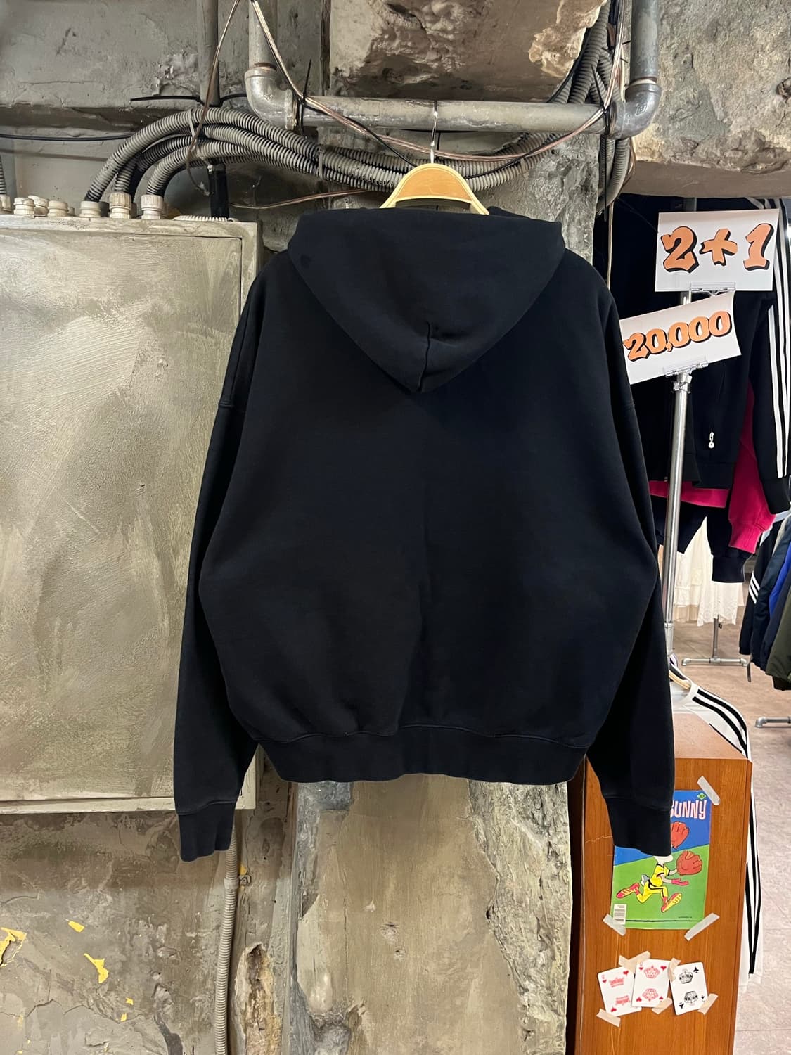 피어오브갓 에센셜 기모 후드티 블랙 L #csz3767 상품이미지2