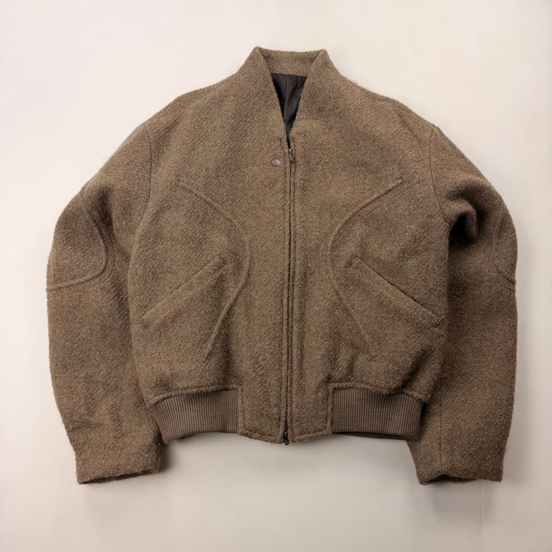 쿠어 인터널 바인딩 숄 카라 점퍼(멜란지 베이지) 상품이미지2