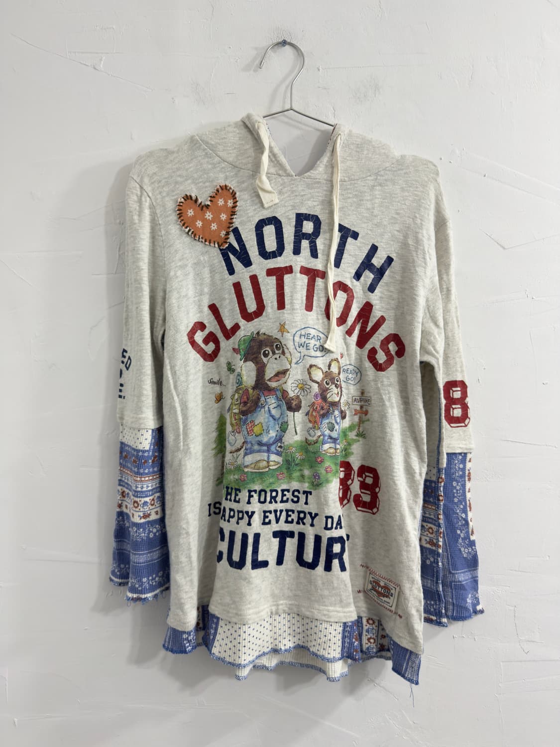 gluttans monkey printing hoodie 상품이미지1
