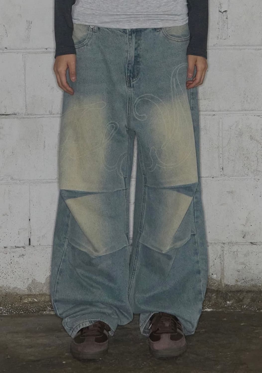 팬시클럽 엔젤 빈티지 워싱 핀턱 팬츠(사이즈1) 상품이미지2