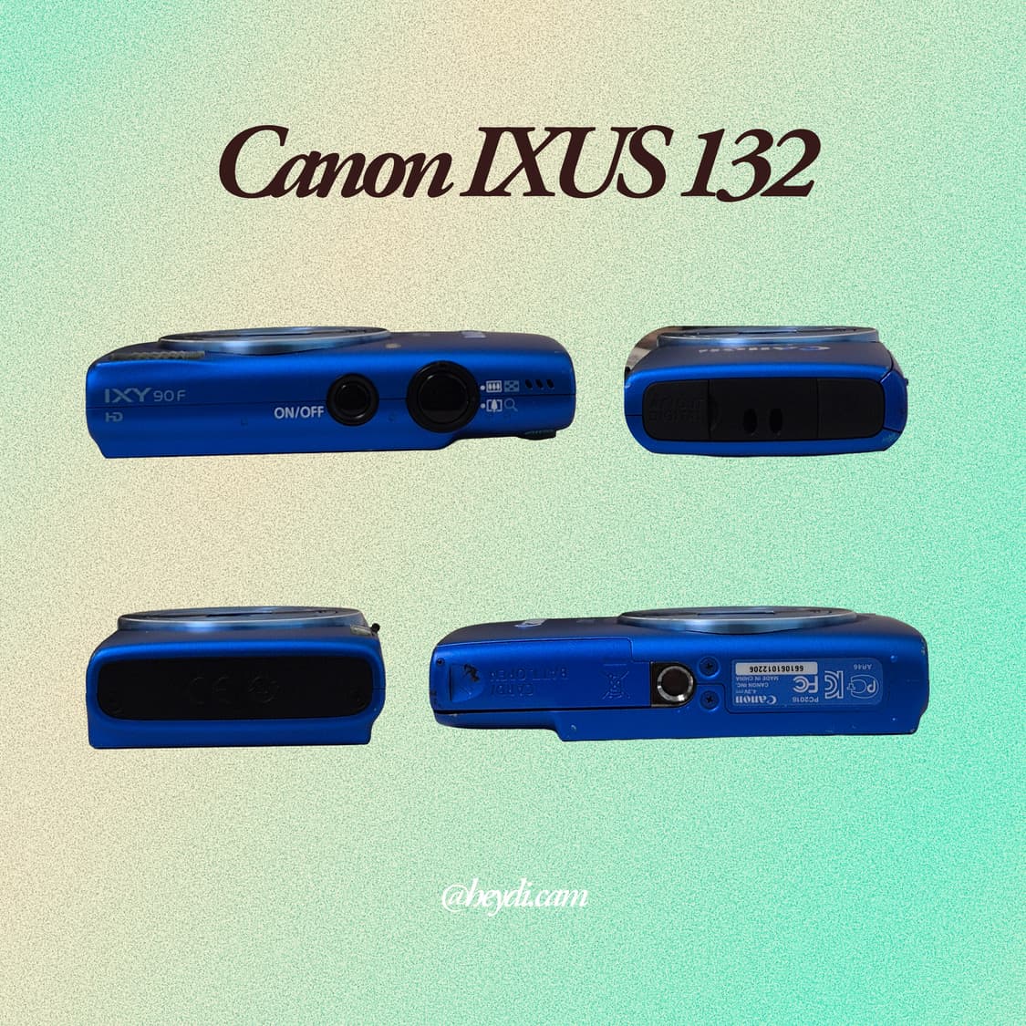 (헤일리 비버 하음) 캐논 ixus132 ixy90f 블루 상품이미지3