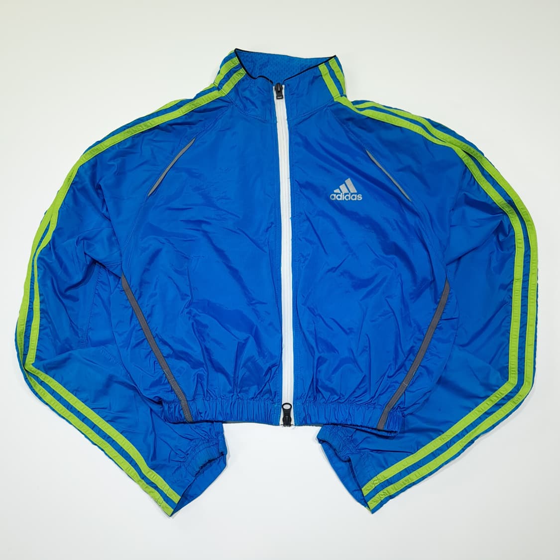 CL992 아디다스 90s 리플렉티브 코랄블루 크롭 바람막이 자켓 상품이미지1