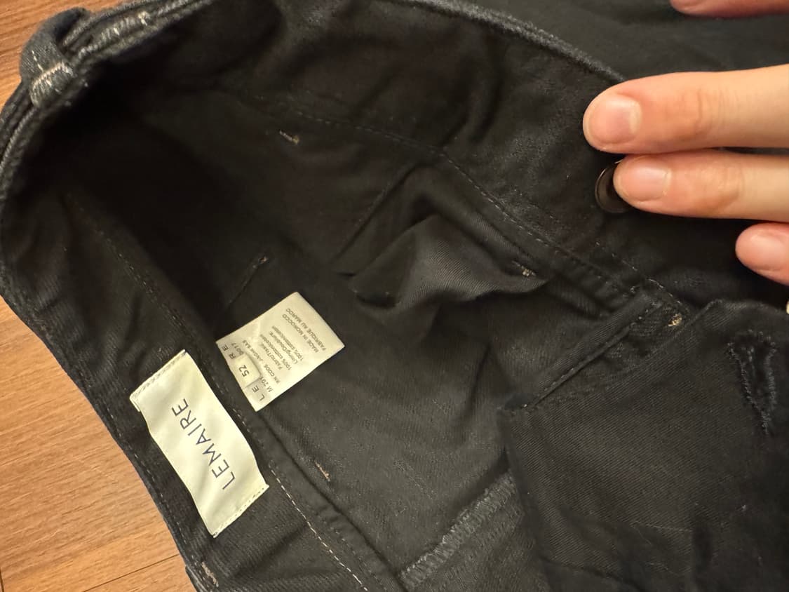 [52] 르메르 트위스티드 벨티드 데님 블랙 상품이미지3