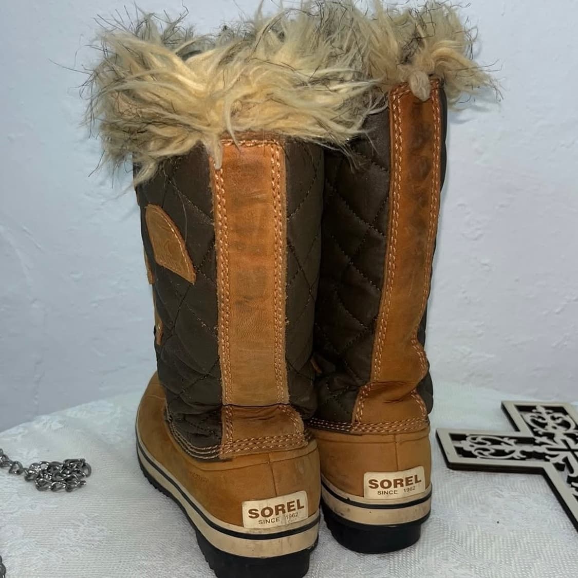 Y2K 퀄팅 퍼 부츠 상품이미지6