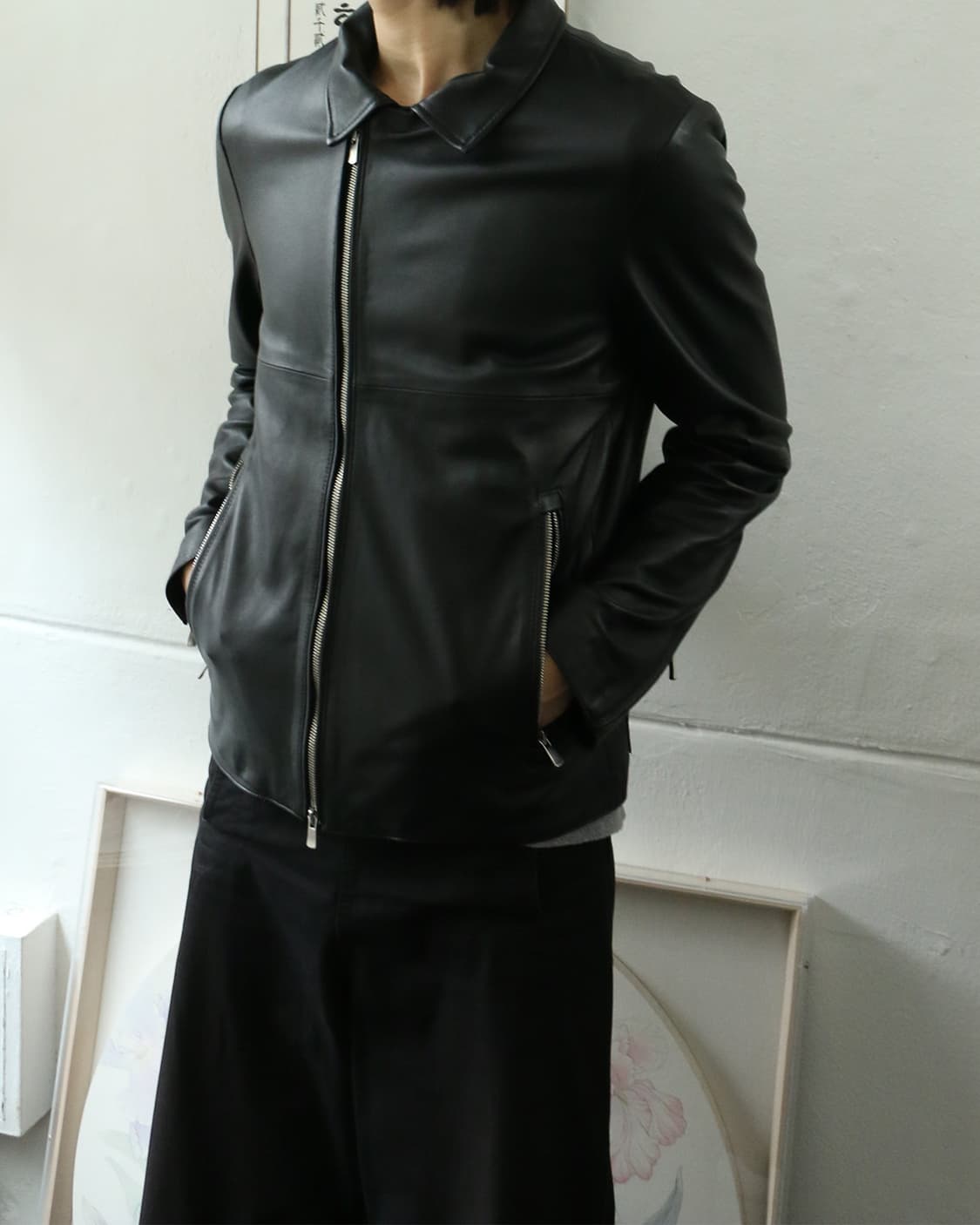 5351 Pour Les Hommes 비대칭 레더 자켓 상품이미지3