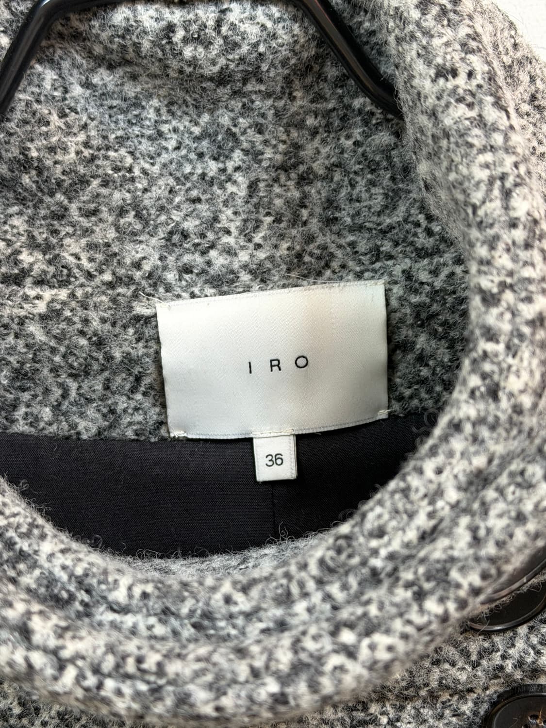 Iro 이로 그레이 울 혼방 더블 트위드 코트 36 상품이미지4