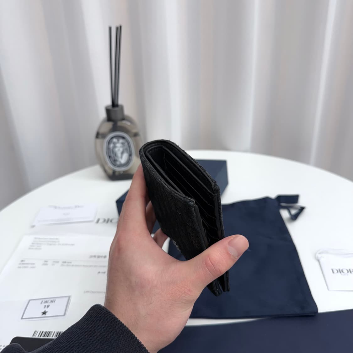 [25년] 디올 오블리크 반지갑 블랙 상품이미지4