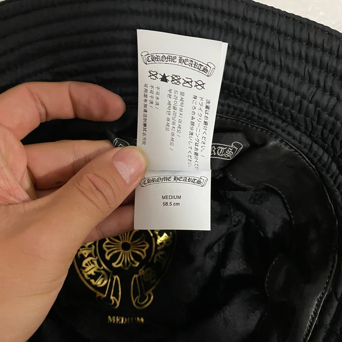 [M] 크롬하츠 대거 나일론 버킷 햇 벙거지 블랙 상품이미지7