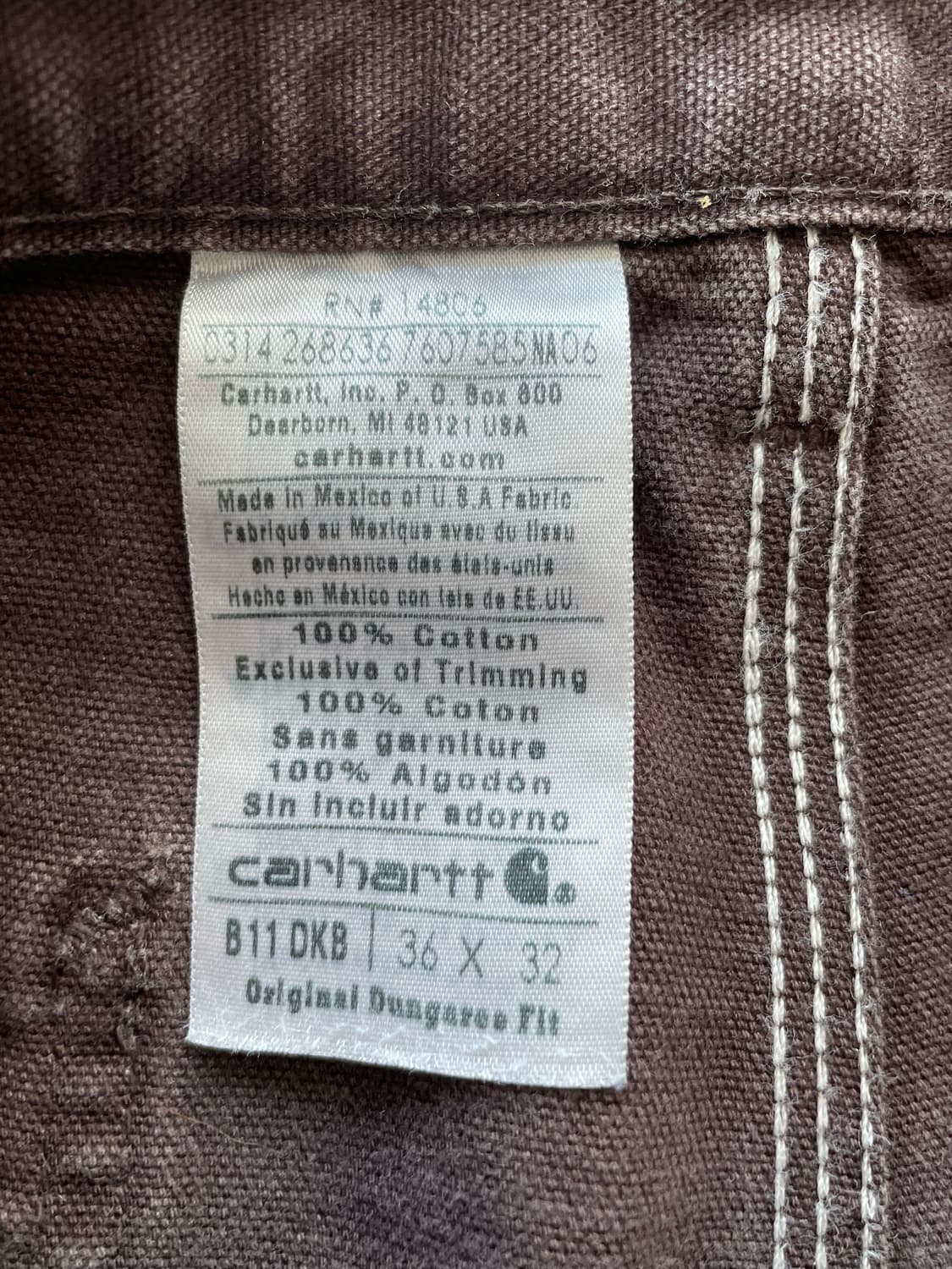 Carhartt B11 DKB 카펜터팬츠 다크브라운 칼하트 상품이미지5