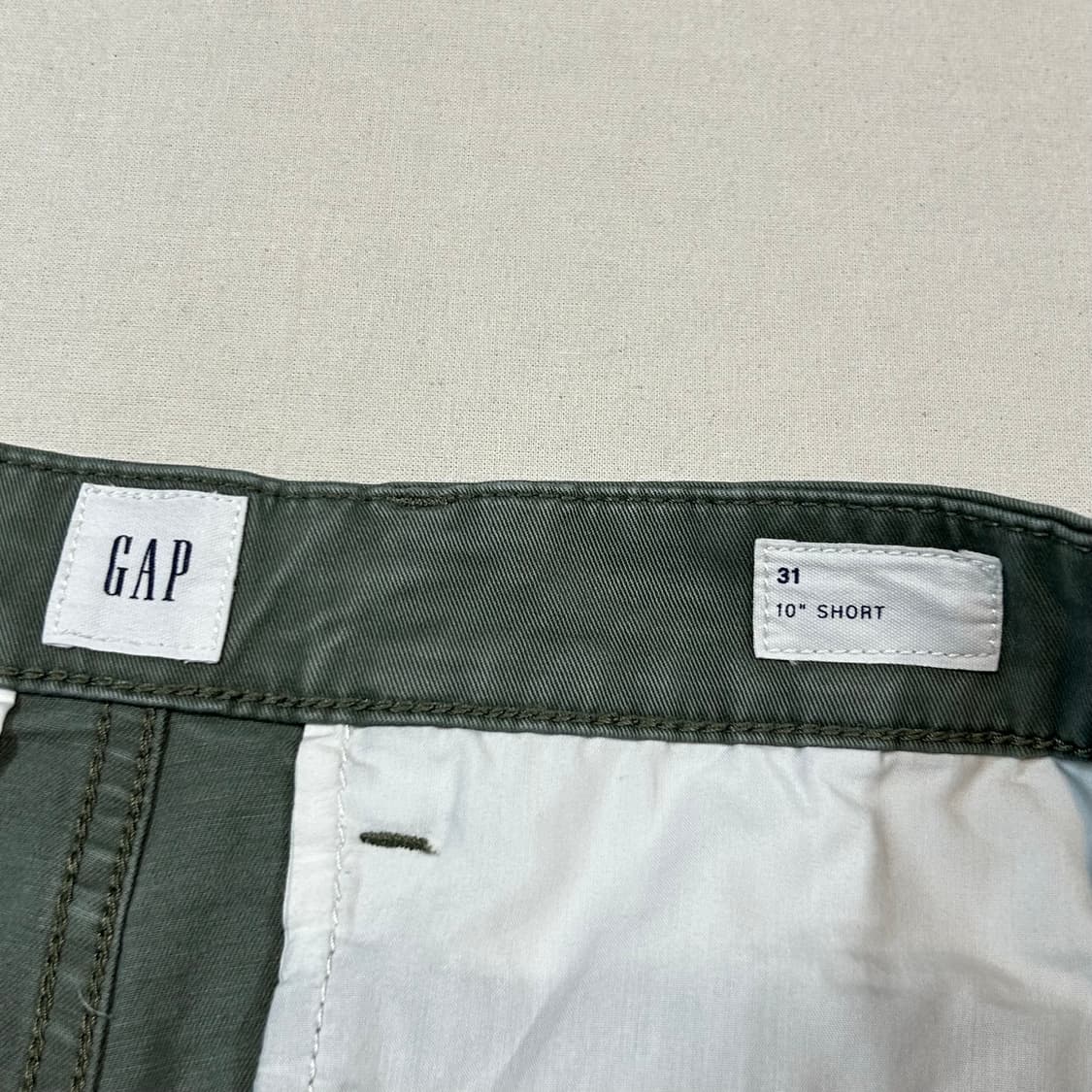 32inch) 갭 GAP 반바지 치노 쇼츠 카키 그린 상품이미지7