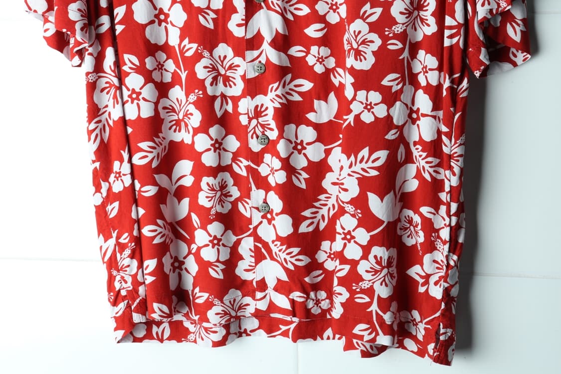 (L-XL) 브랜드빈티지 반팔셔츠 남방 USA 하와이안 레드-H33118 상품이미지4