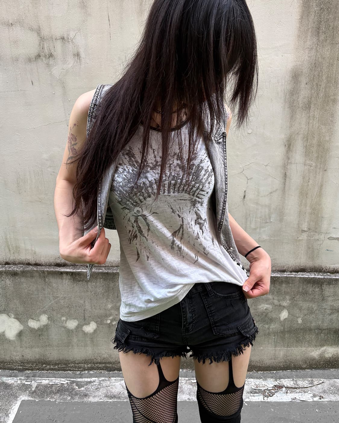 00's Dark Grunge damage short pants 상품이미지6