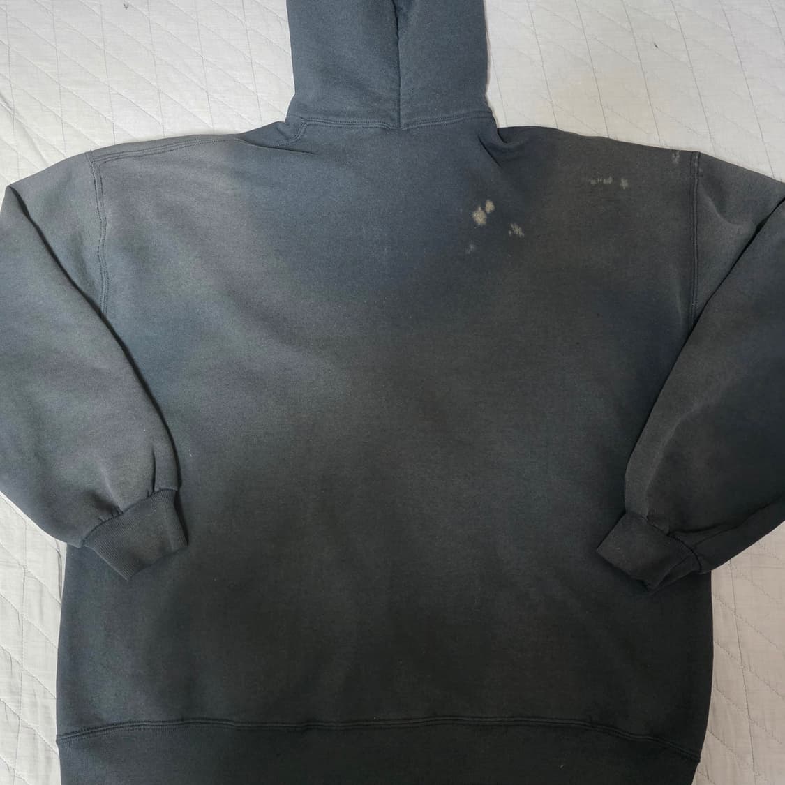 [XXL] 90s 빈티지 러셀 애슬레틱 후드집업 블랙 페이드&트래쉬드 상품이미지8