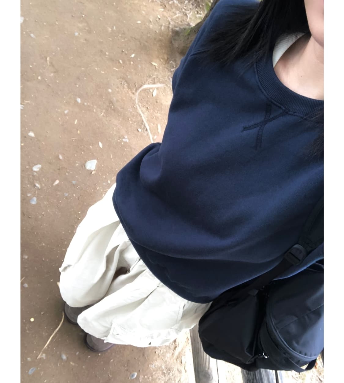 유데모닉 래글런 반팔 맨투맨 네이비 상품이미지1