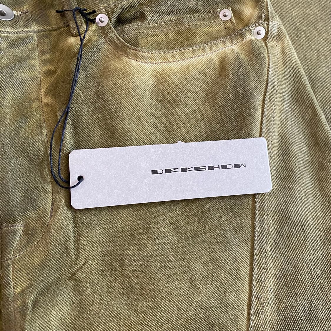 [31] 릭오웬스 다크쉐도우 포터빌 바이어스 부츠컷 세이지 그린 코팅 상품이미지5