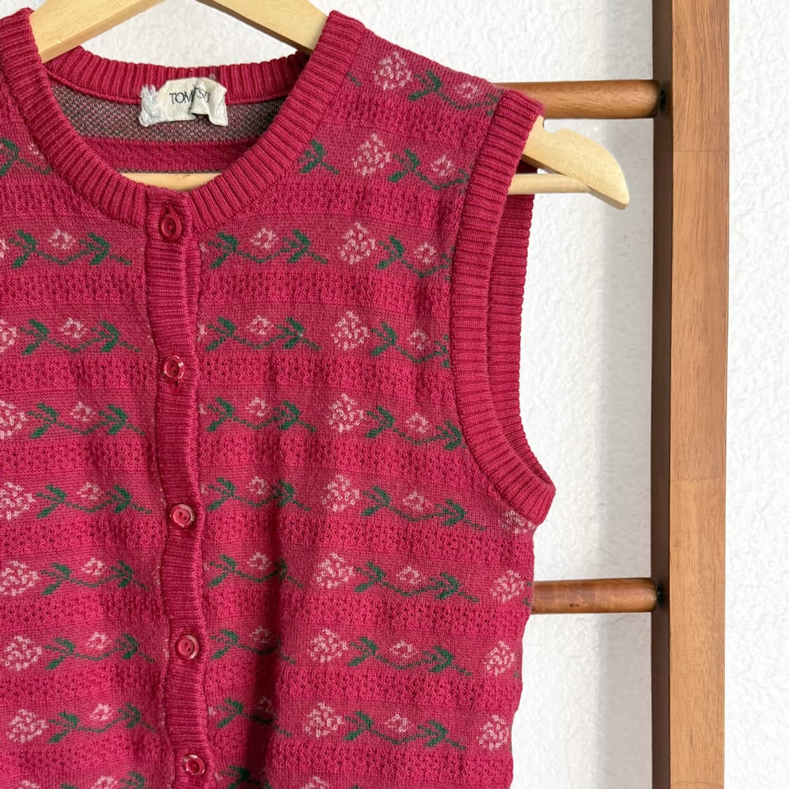 러스티베리 패턴 니트 베스트 상품이미지2