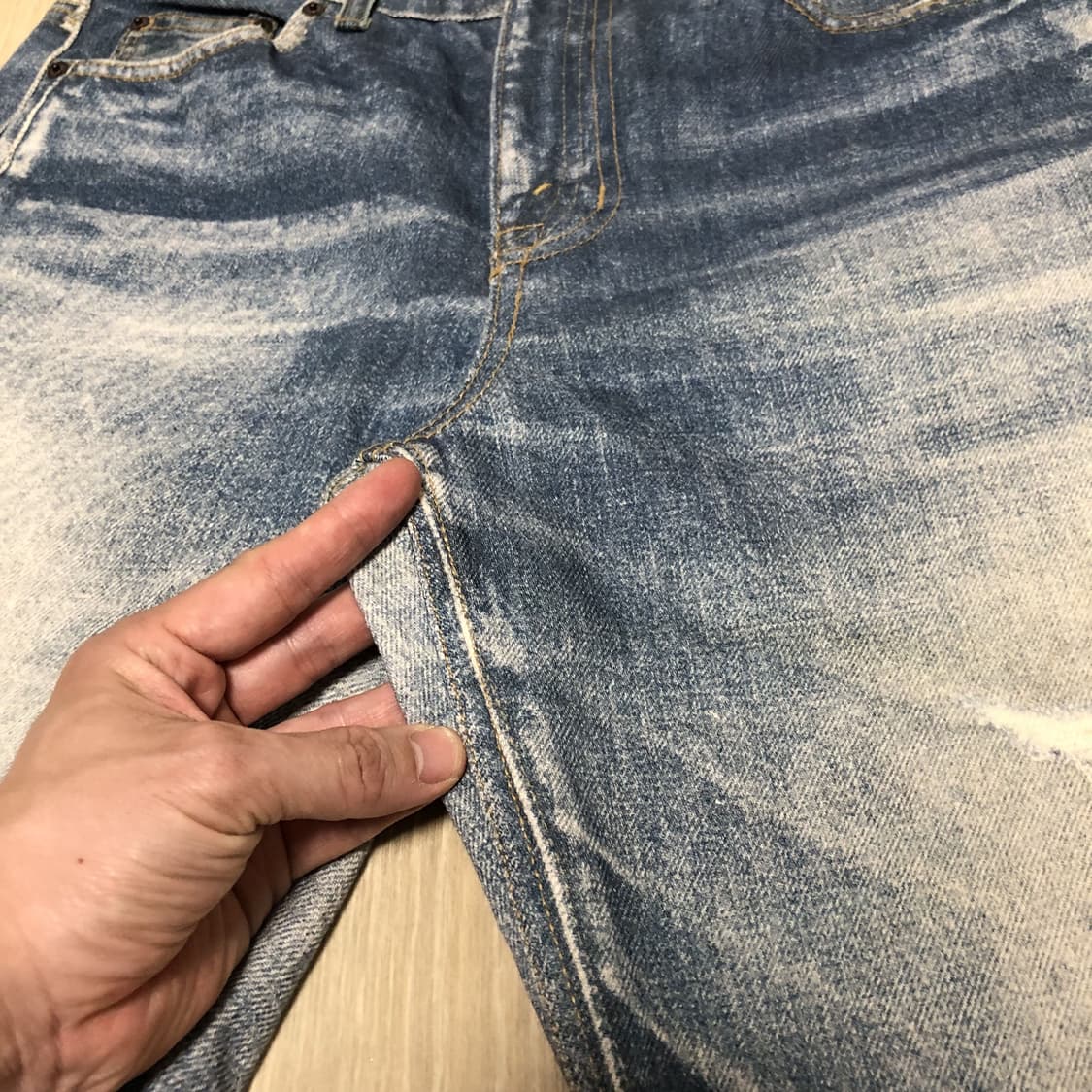 (30) 메츠 MATS 295 릴렉스 14.5 온즈 디지털 프린팅 데님 상품이미지4