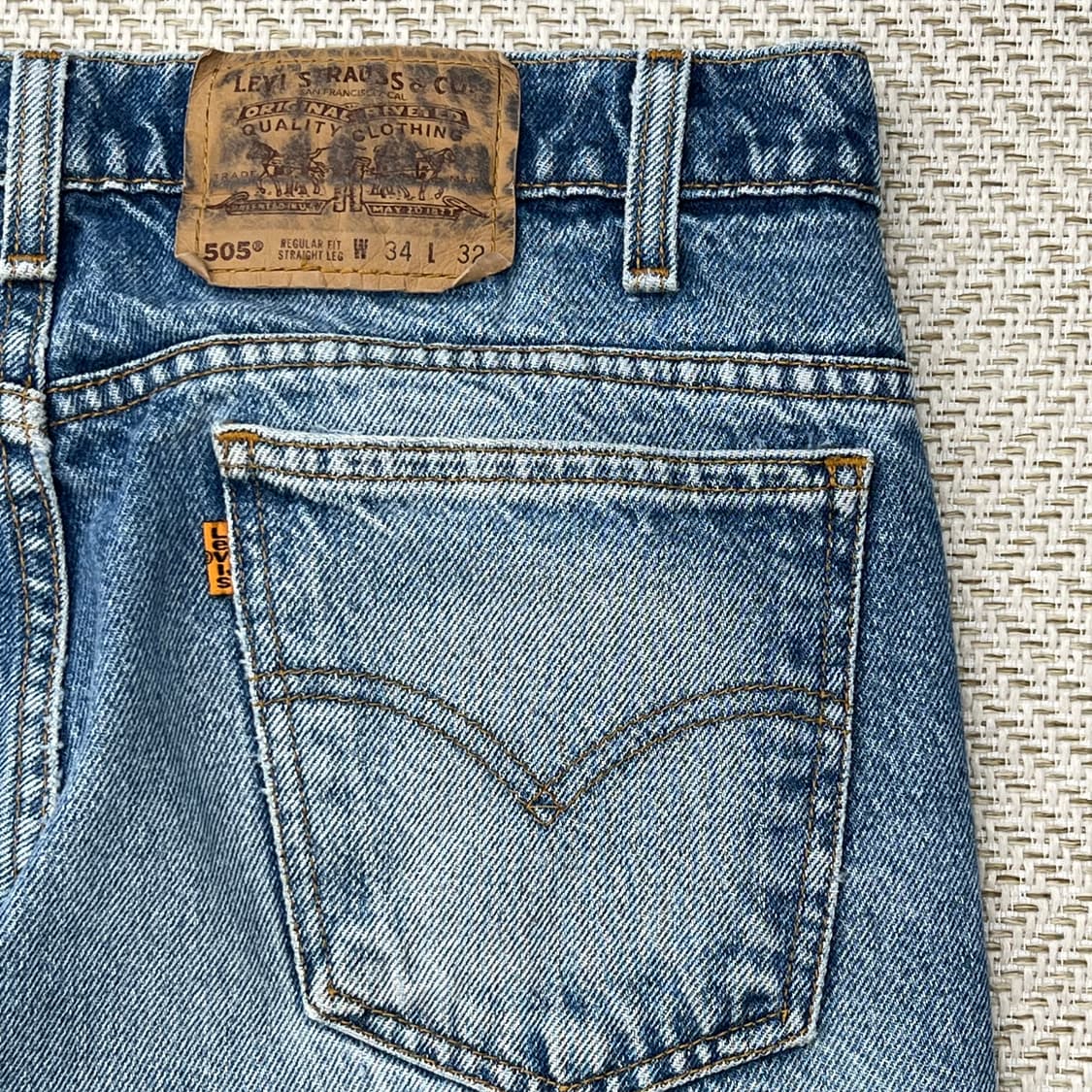 리바이스 오렌지탭 505 데님 팬츠 r2582 상품이미지6