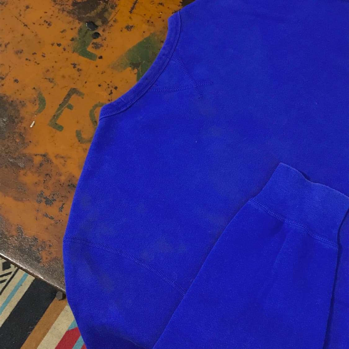 폴로랄프로렌 블루 기모 스웨트셔츠 맨투맨 남성 110 사이즈  상품이미지4