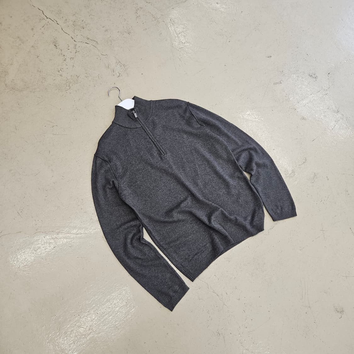 Zegna sport 제냐 스포츠 울 니트 반집업 M~L 상품이미지1