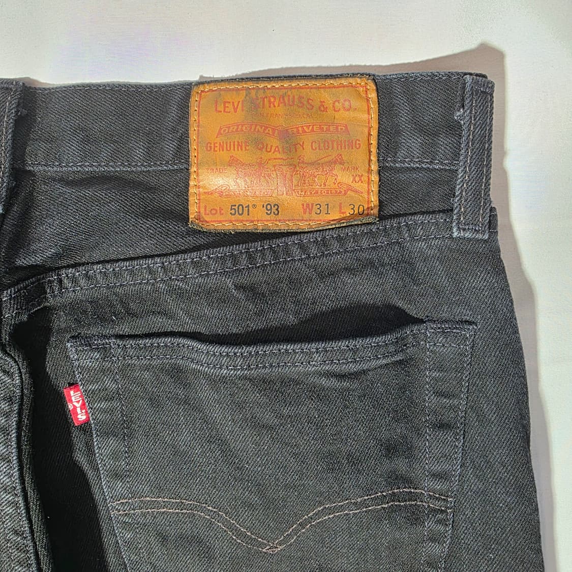 [W31L30]리바이스 프리미엄 501'93 블랙 데님 팬츠 상품이미지7