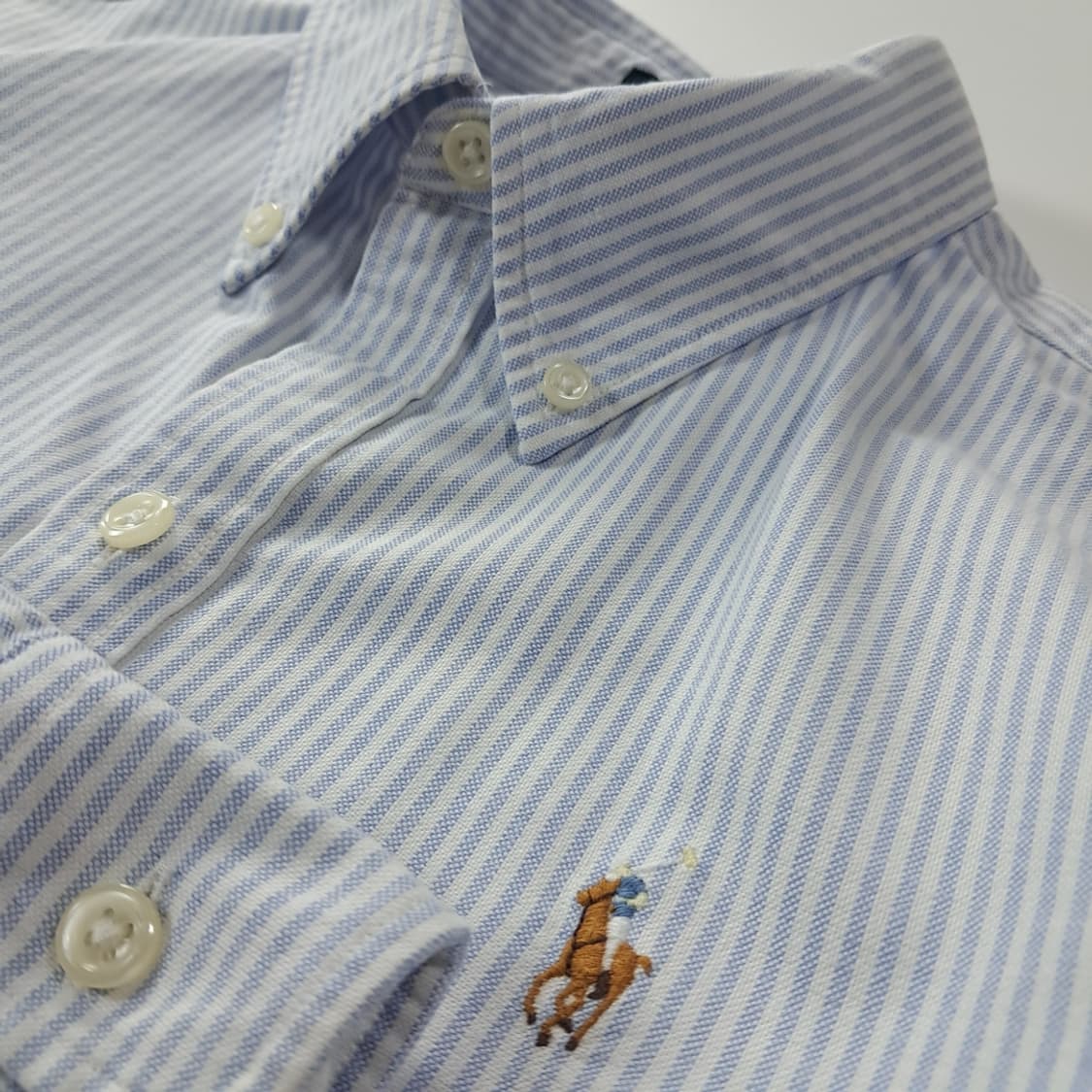 CK272 XL 폴로 슬림핏 클래식블루 스트라이프 셔츠 남방 상품이미지4