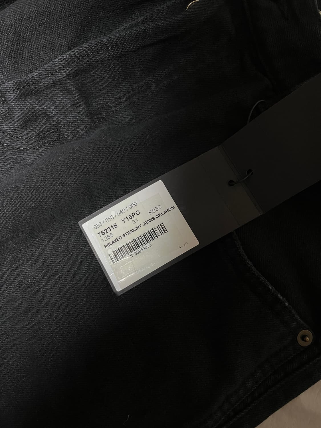 [31] 생로랑 블랙 스트레이트 데님 팬츠 상품이미지6