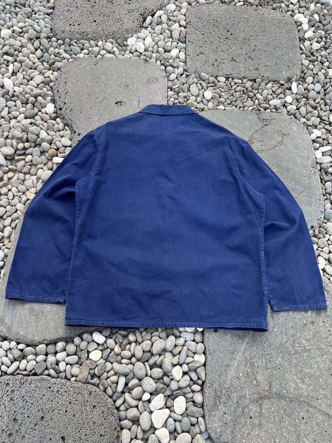 BLUE WASHING OLD HBT 헤링본트윌코튼 프렌치워크자켓 상품이미지2